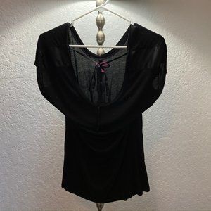 Betsey Johnson Black Blouse